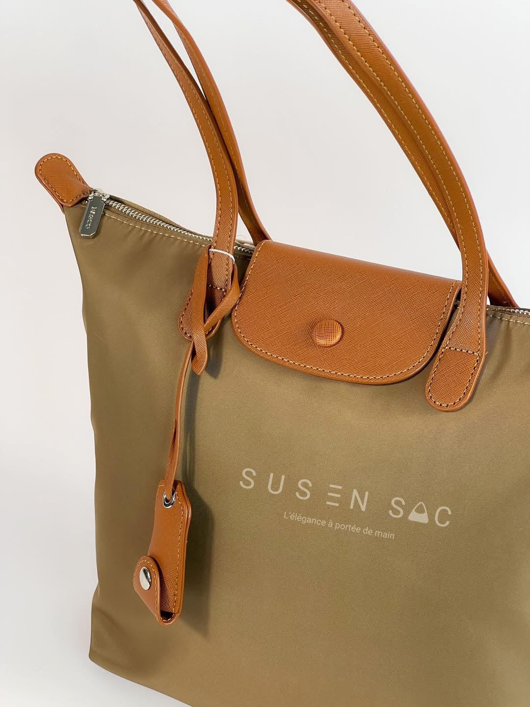 Sac épaule Bagco — style Longchamp, léger et déperlant