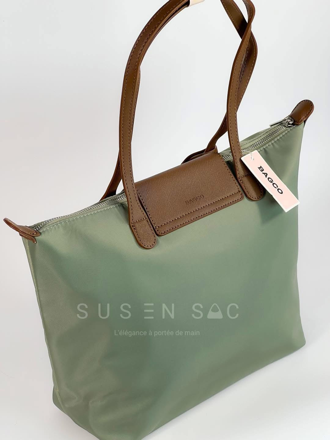 Sac épaule Bagco — style Longchamp, léger et déperlant