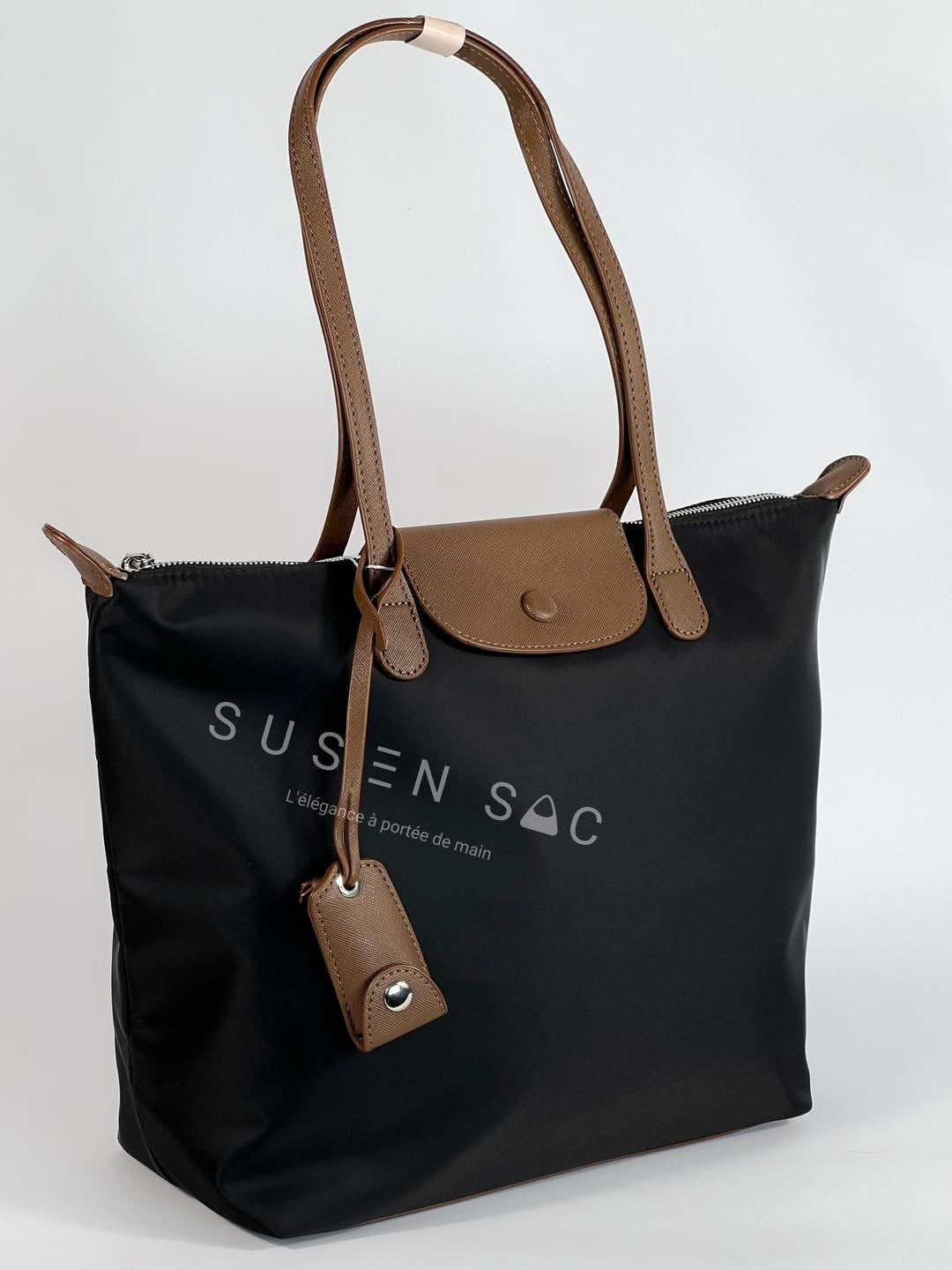 Sac épaule Bagco — style Longchamp, léger et déperlant