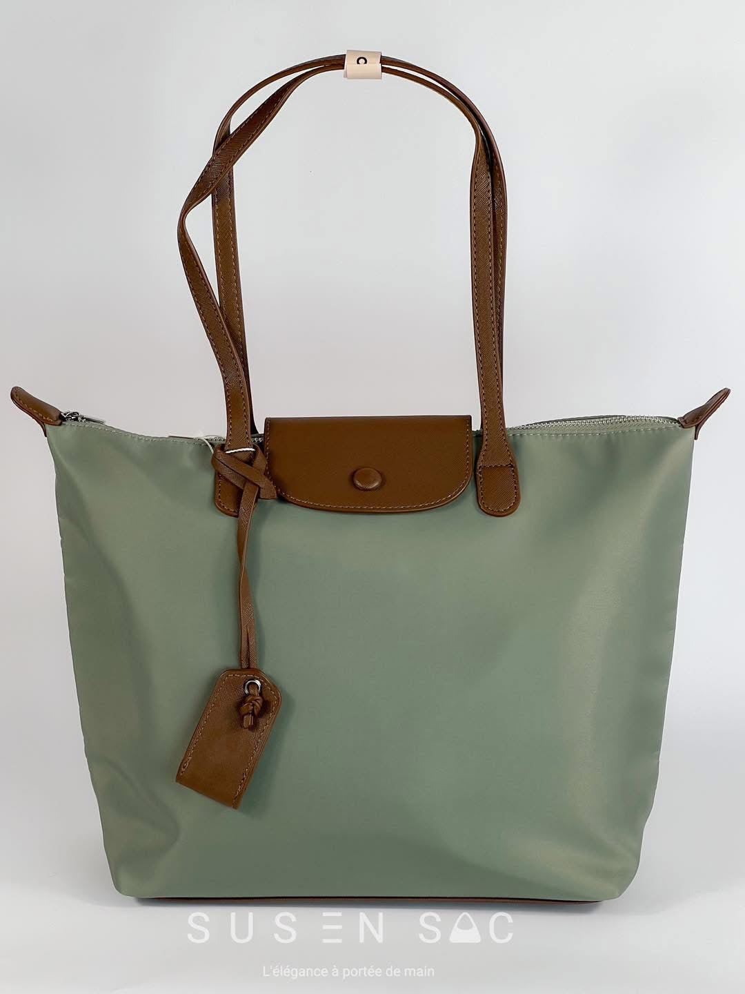 Sac épaule Bagco — style Longchamp, léger et déperlant