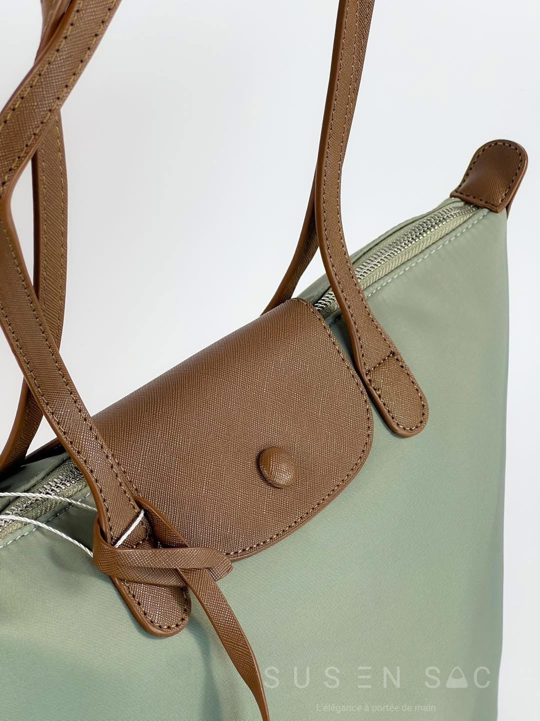 Sac épaule Bagco — style Longchamp, léger et déperlant