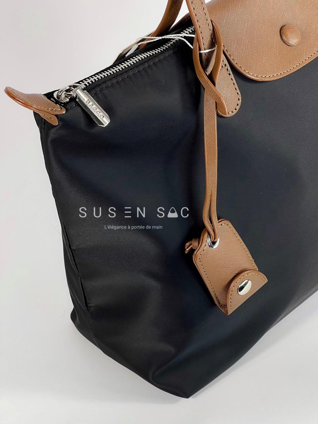 Sac épaule Bagco — style Longchamp, léger et déperlant