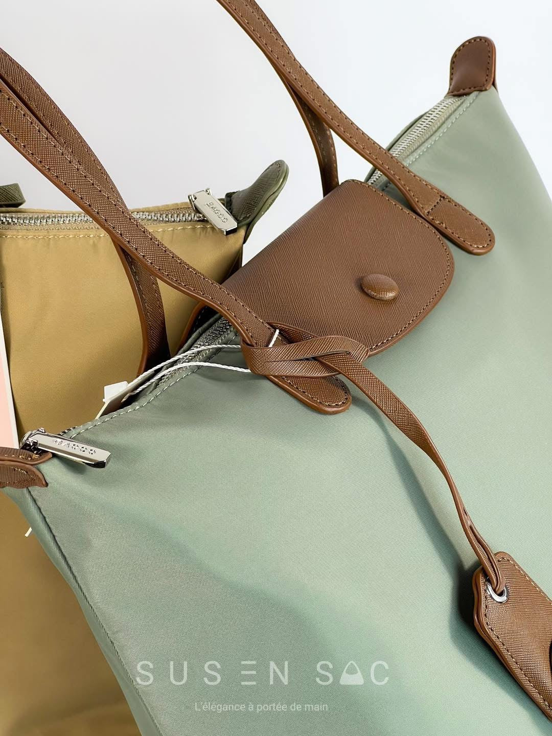 Sac épaule Bagco — style Longchamp, léger et déperlant