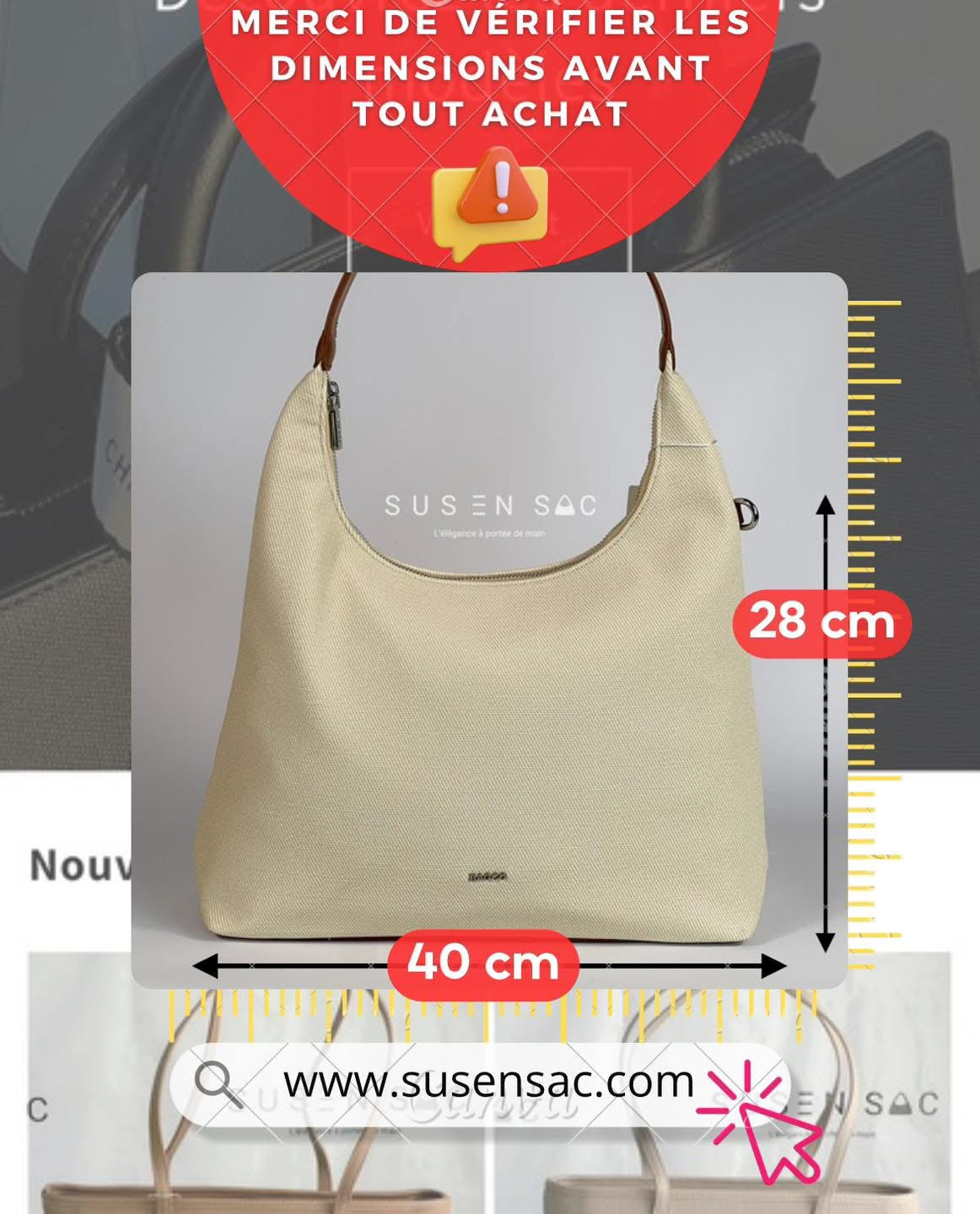 Sac épaule Bagco — Simplicité & Raffinement