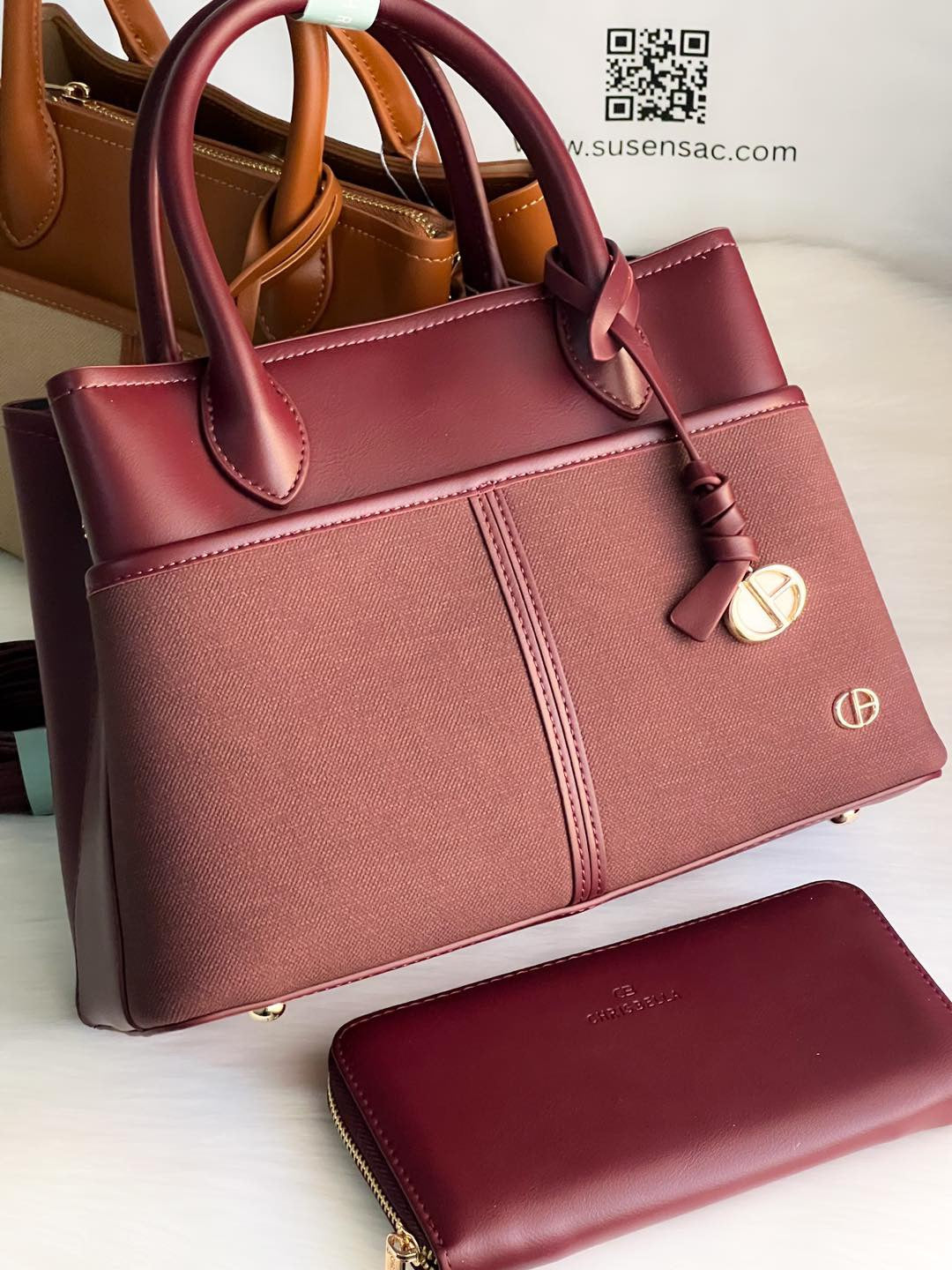 Sac à main Chrisbella avec porte-monnaie assorti – Élégance et praticité au quotidien
