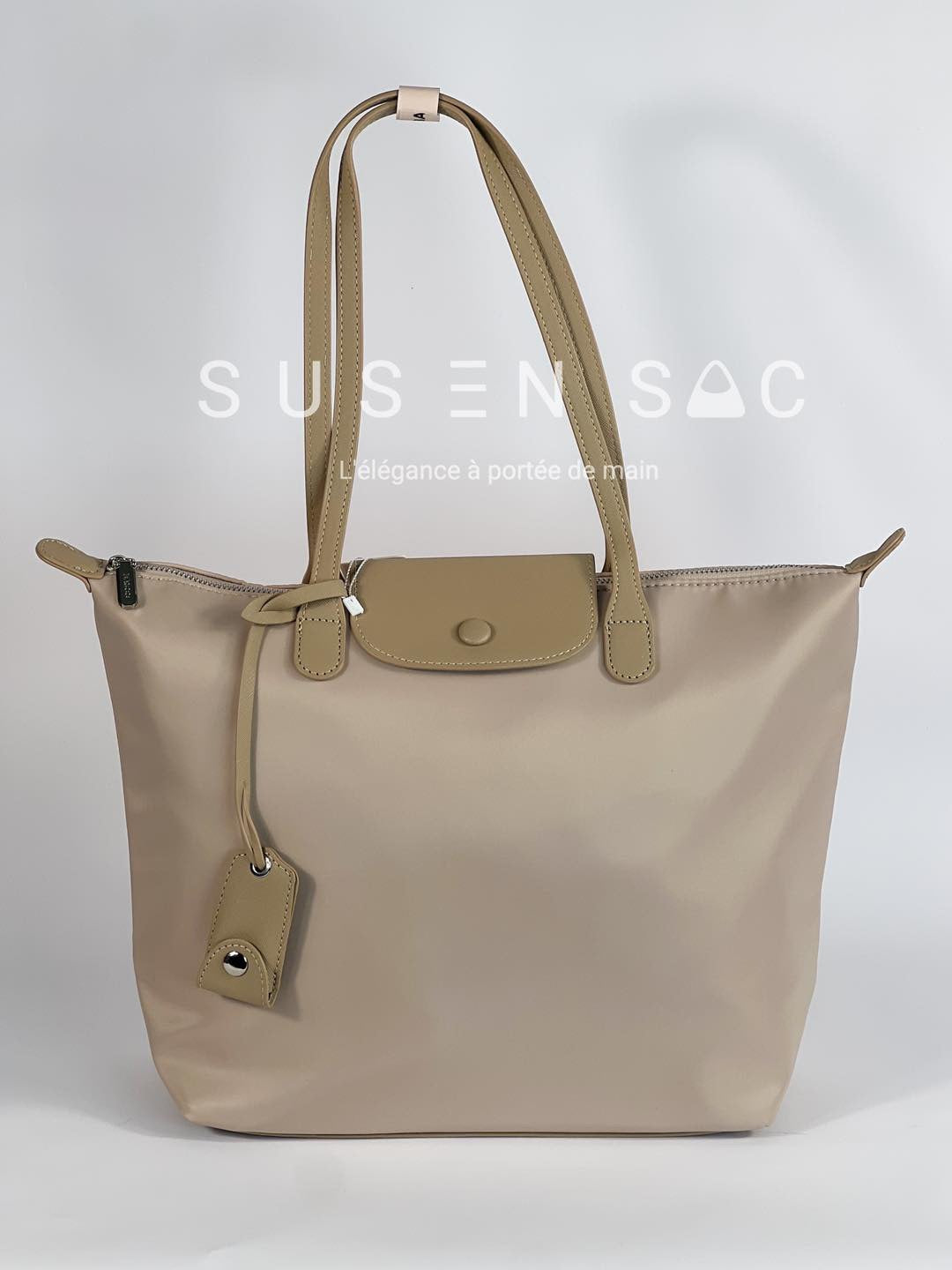 Sac épaule Bagco — style Longchamp, léger et déperlant