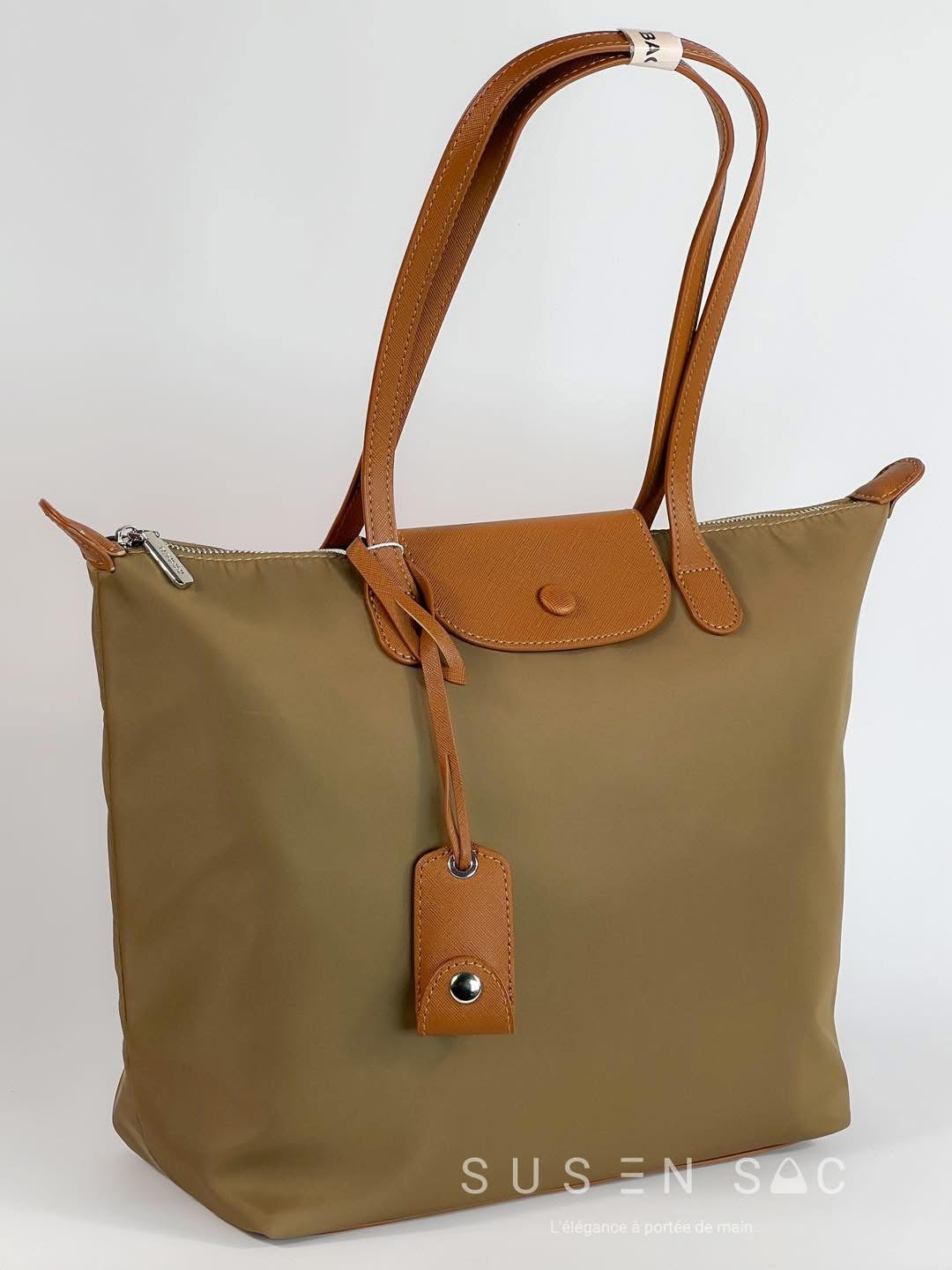 Sac épaule Bagco — style Longchamp, léger et déperlant