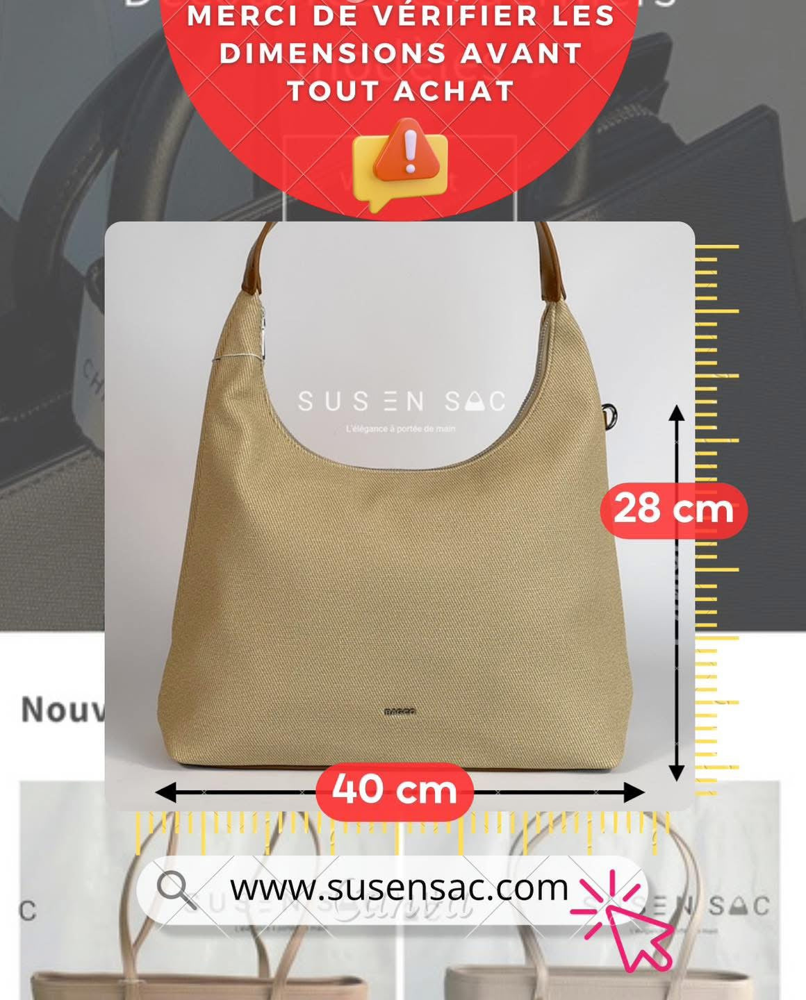 Sac épaule Bagco — Simplicité & Raffinement