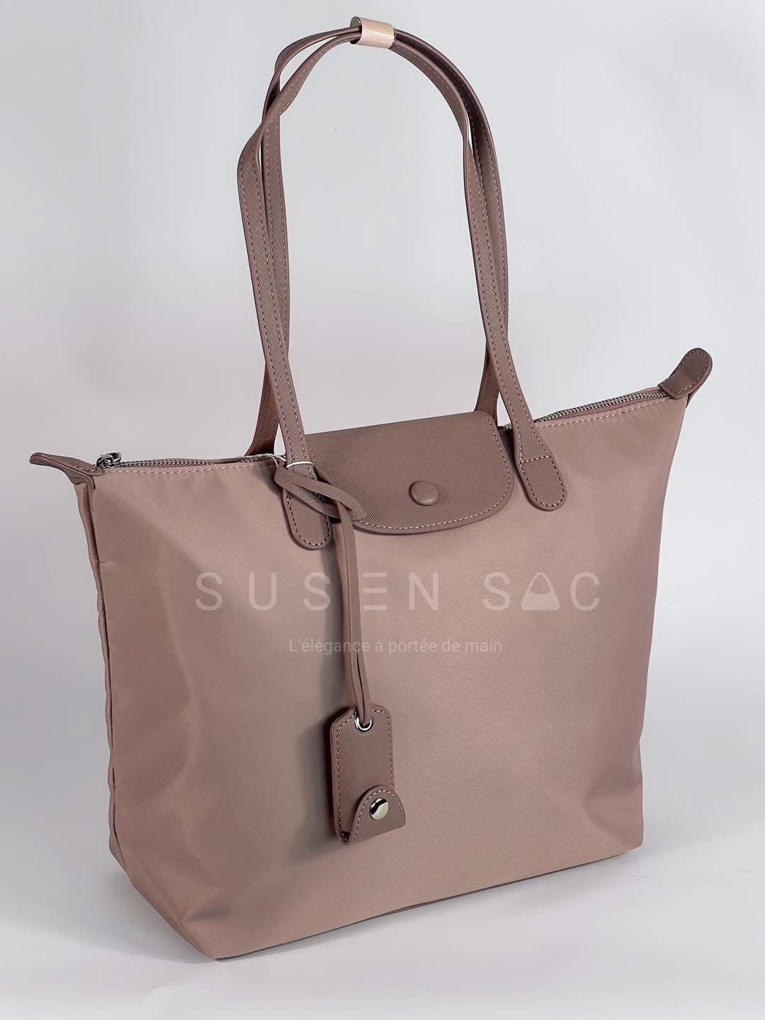 Sac épaule Bagco — style Longchamp, léger et déperlant
