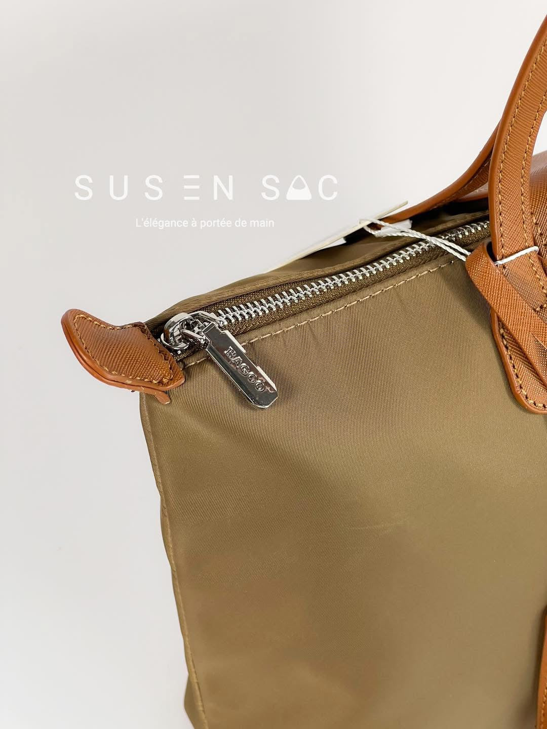 Sac épaule Bagco — style Longchamp, léger et déperlant