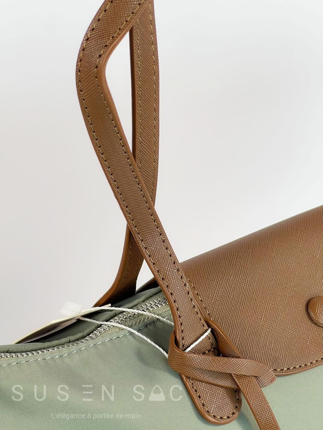 Sac épaule Bagco — style Longchamp, léger et déperlant