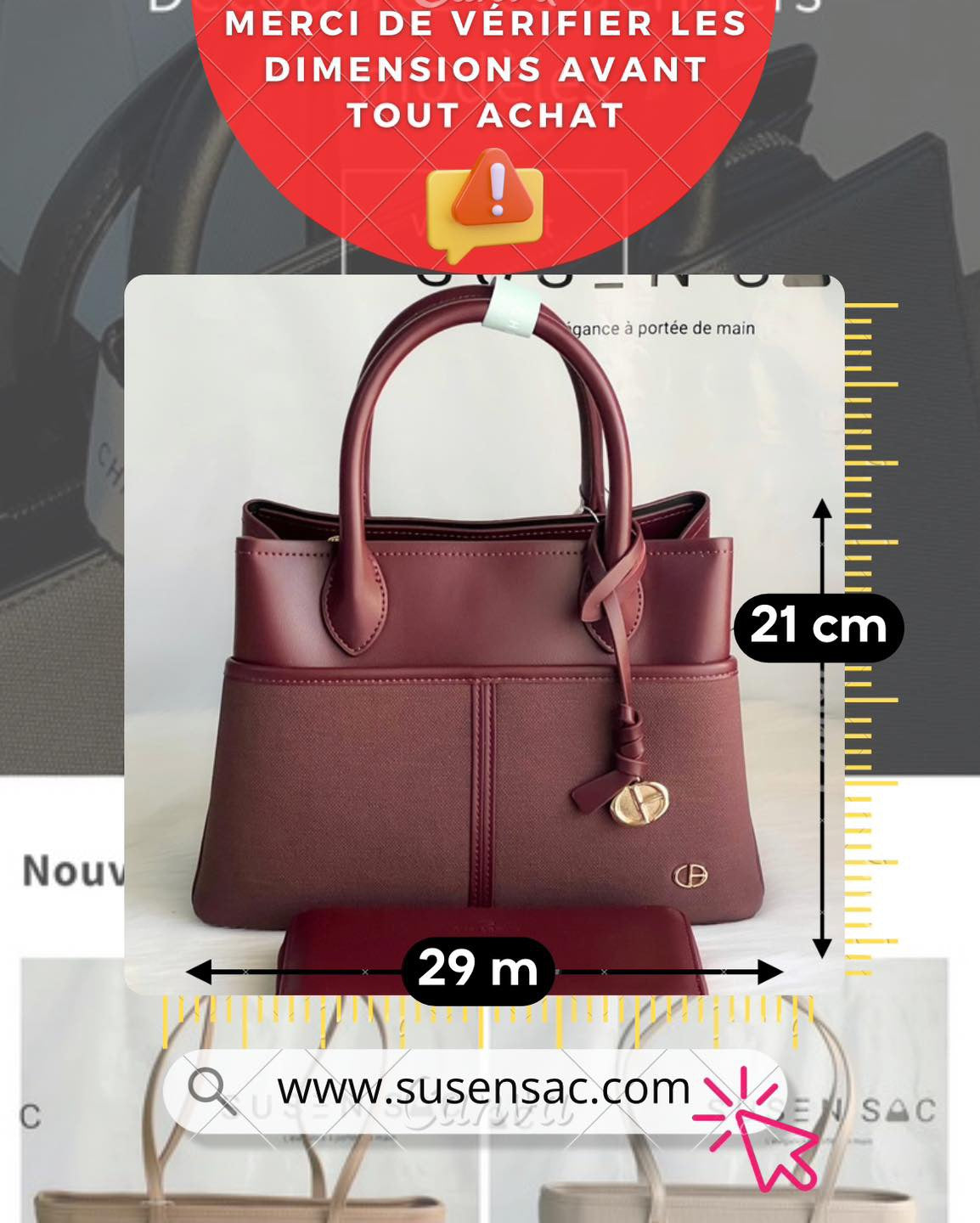 Sac à main Chrisbella avec porte-monnaie assorti – Élégance et praticité au quotidien
