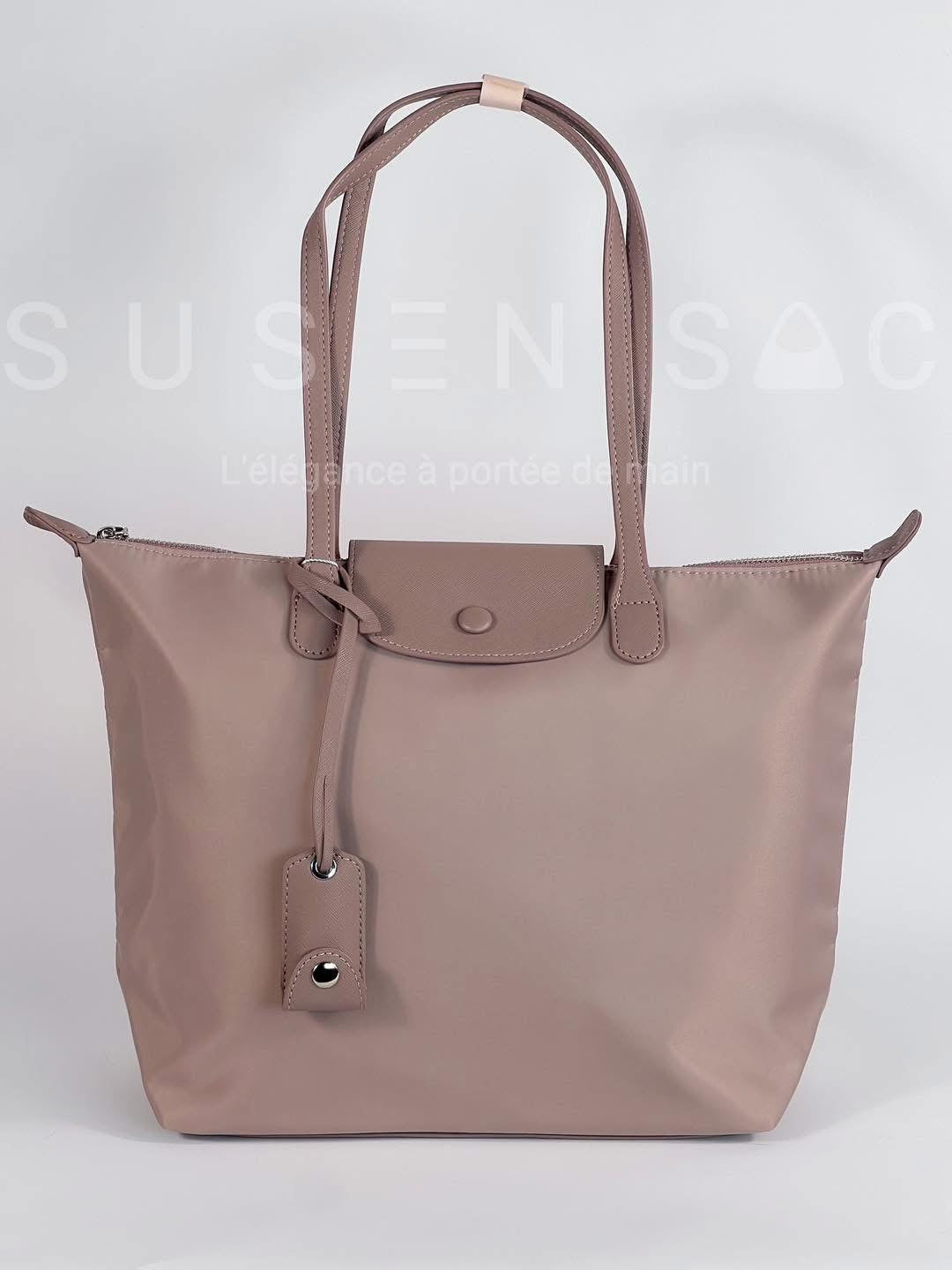 Sac épaule Bagco — style Longchamp, léger et déperlant