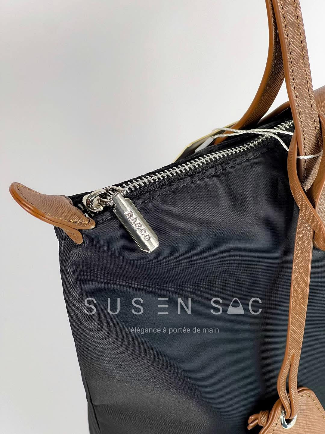 Sac épaule Bagco — style Longchamp, léger et déperlant