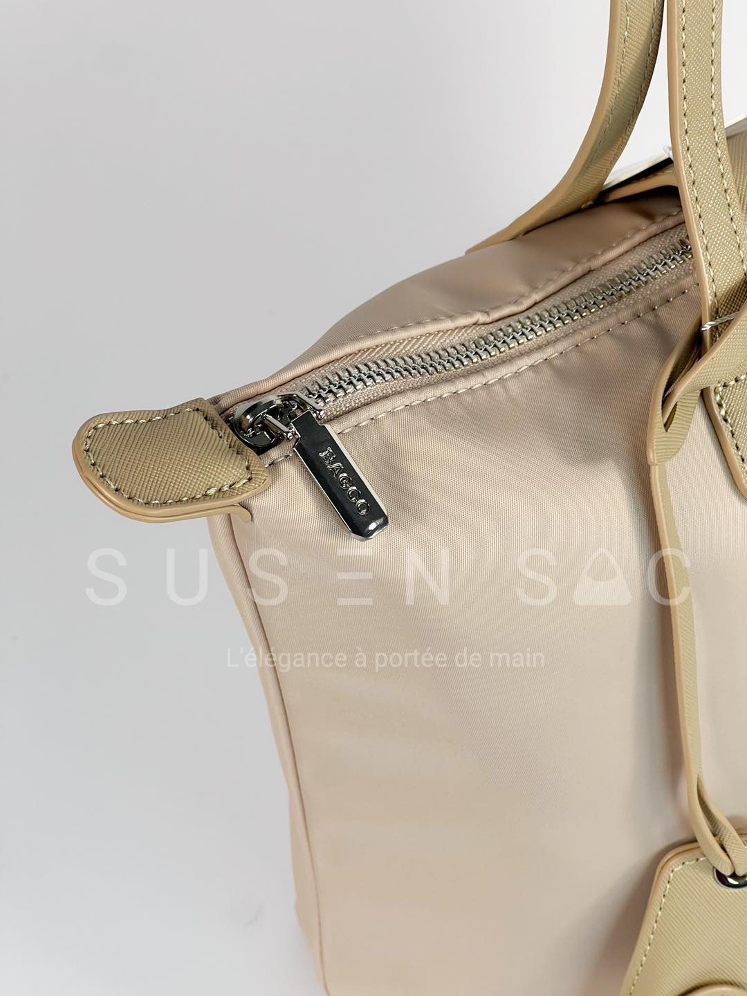 Sac épaule Bagco — style Longchamp, léger et déperlant