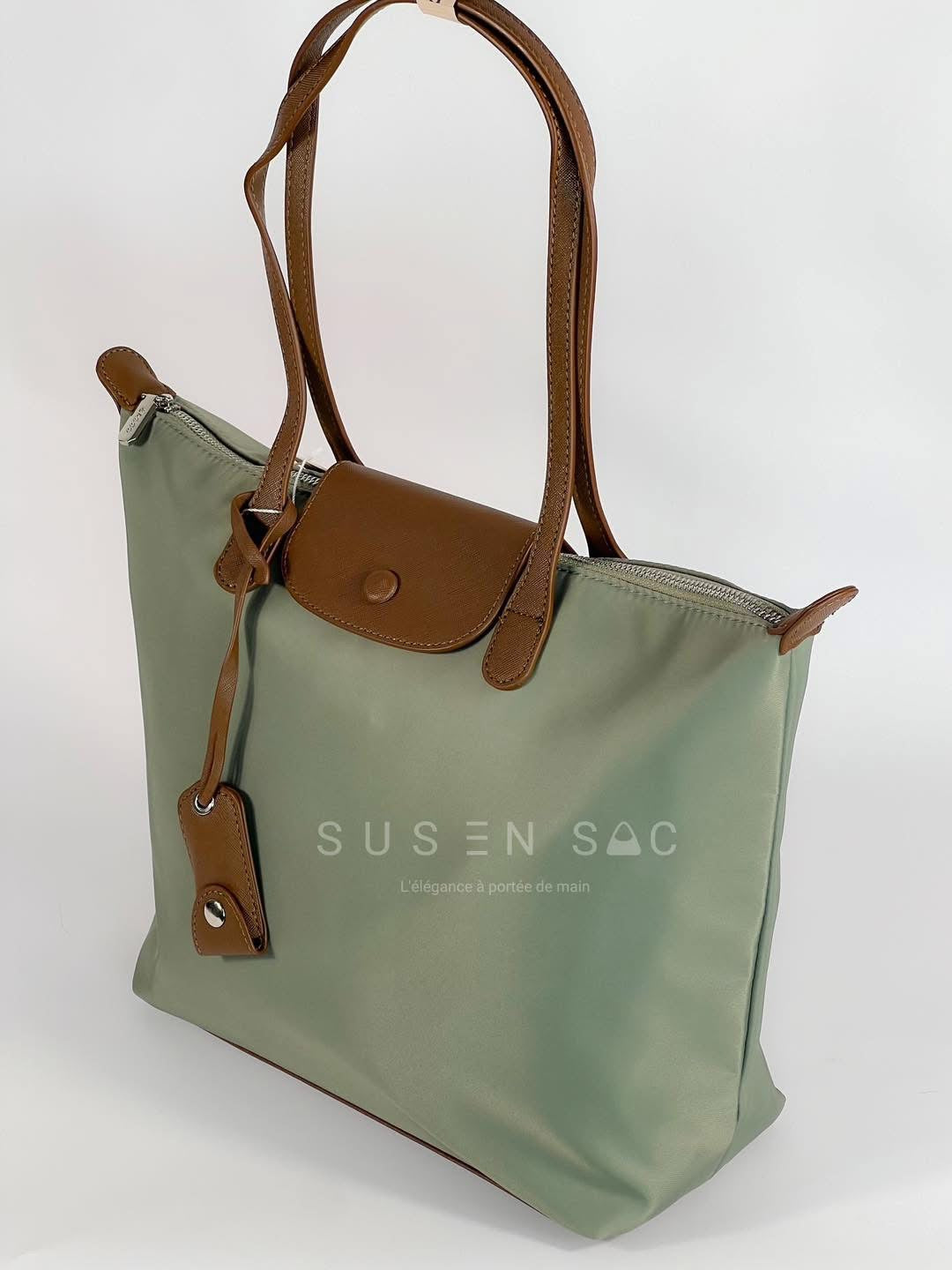 Sac épaule Bagco — style Longchamp, léger et déperlant