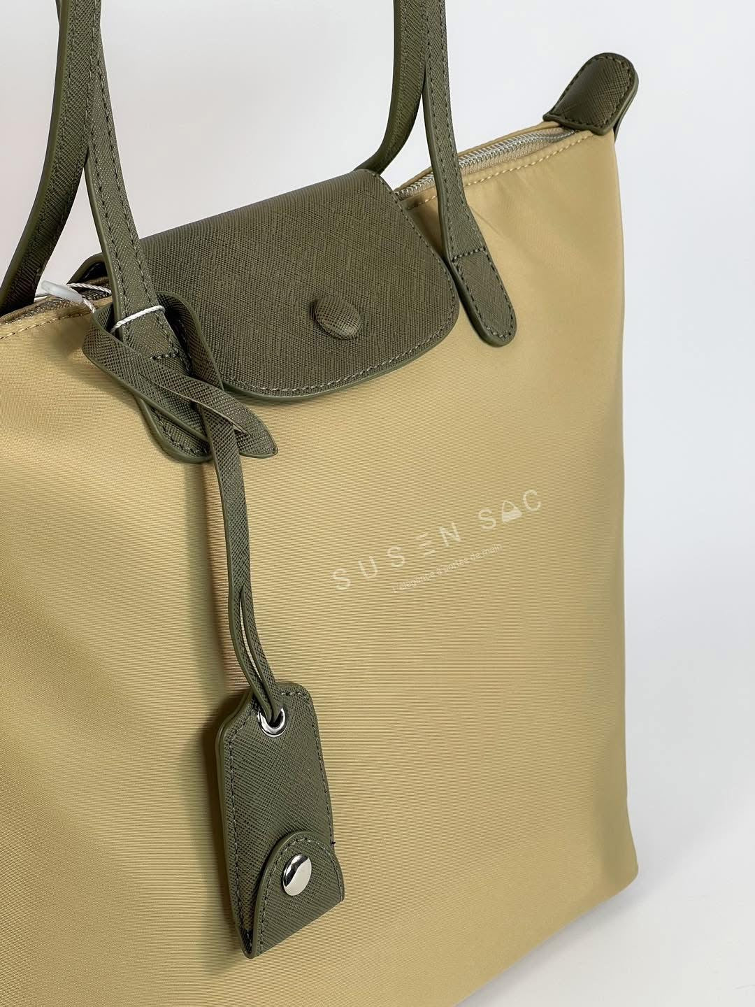 Sac épaule Bagco — style Longchamp, léger et déperlant