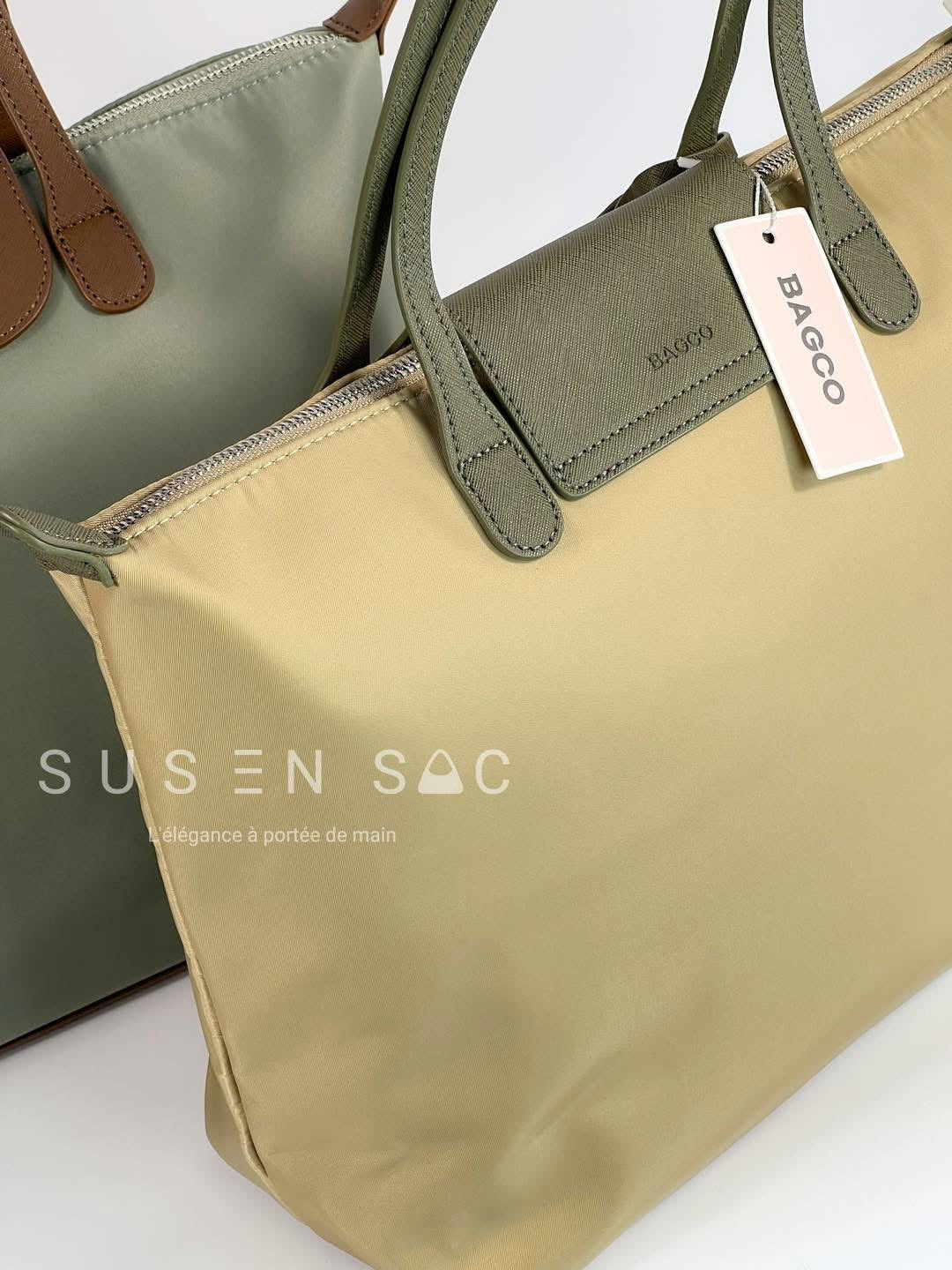 Sac épaule Bagco — style Longchamp, léger et déperlant