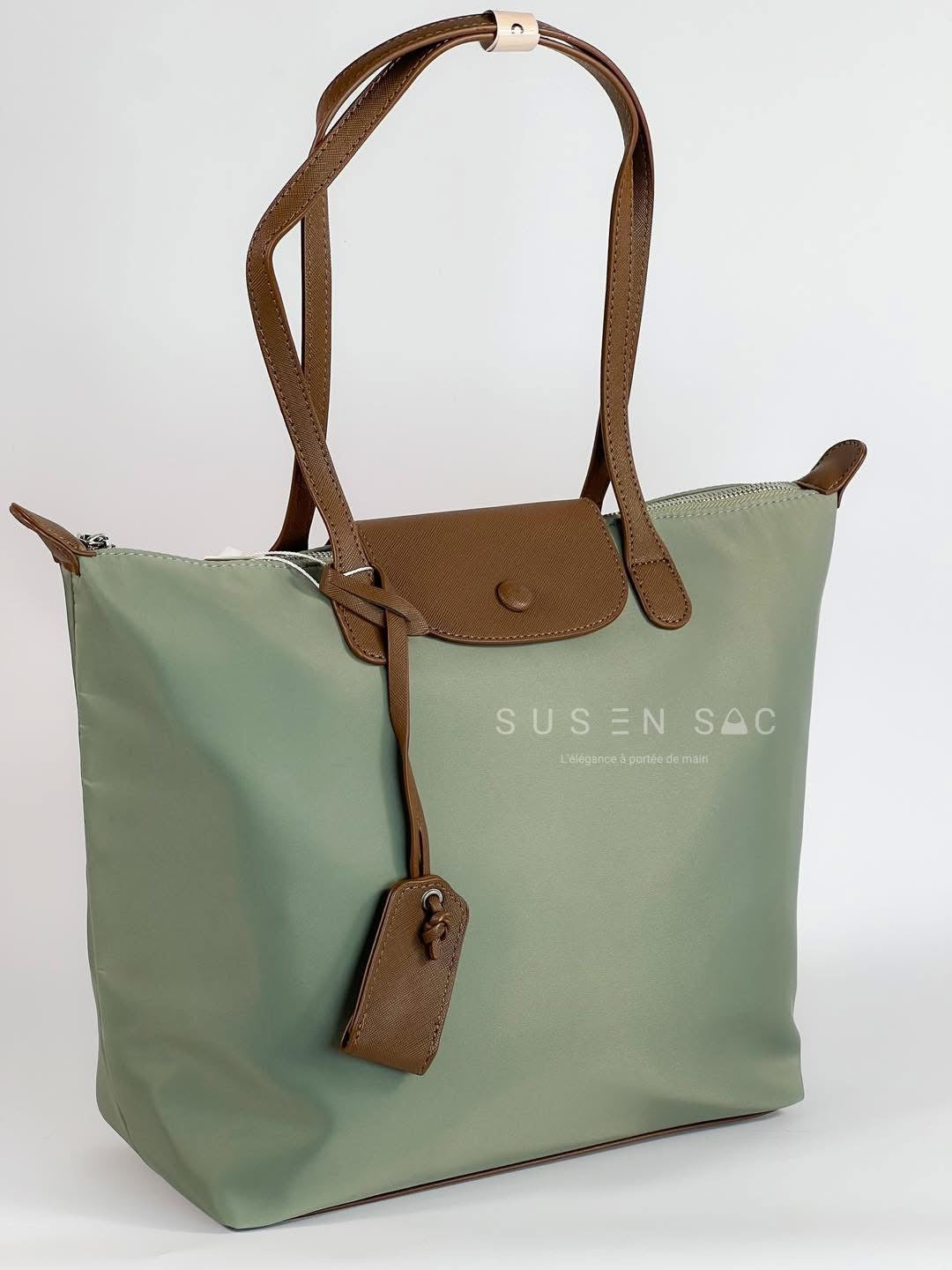 Sac épaule Bagco — style Longchamp, léger et déperlant