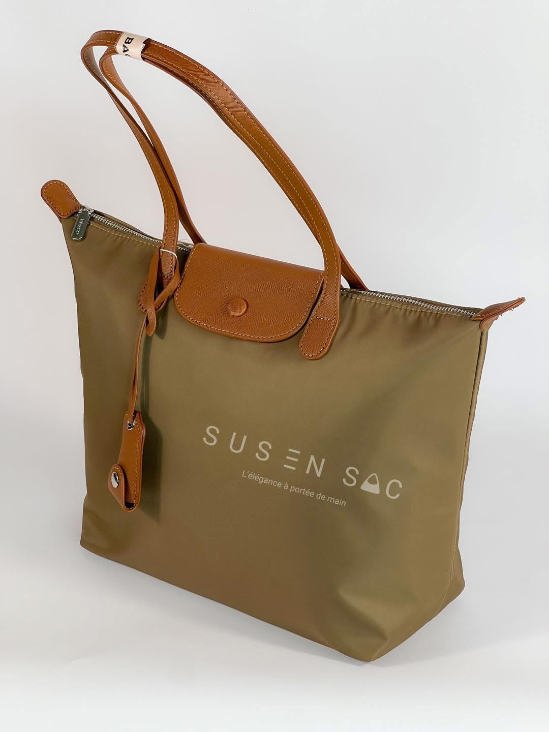 Sac épaule Bagco — style Longchamp, léger et déperlant