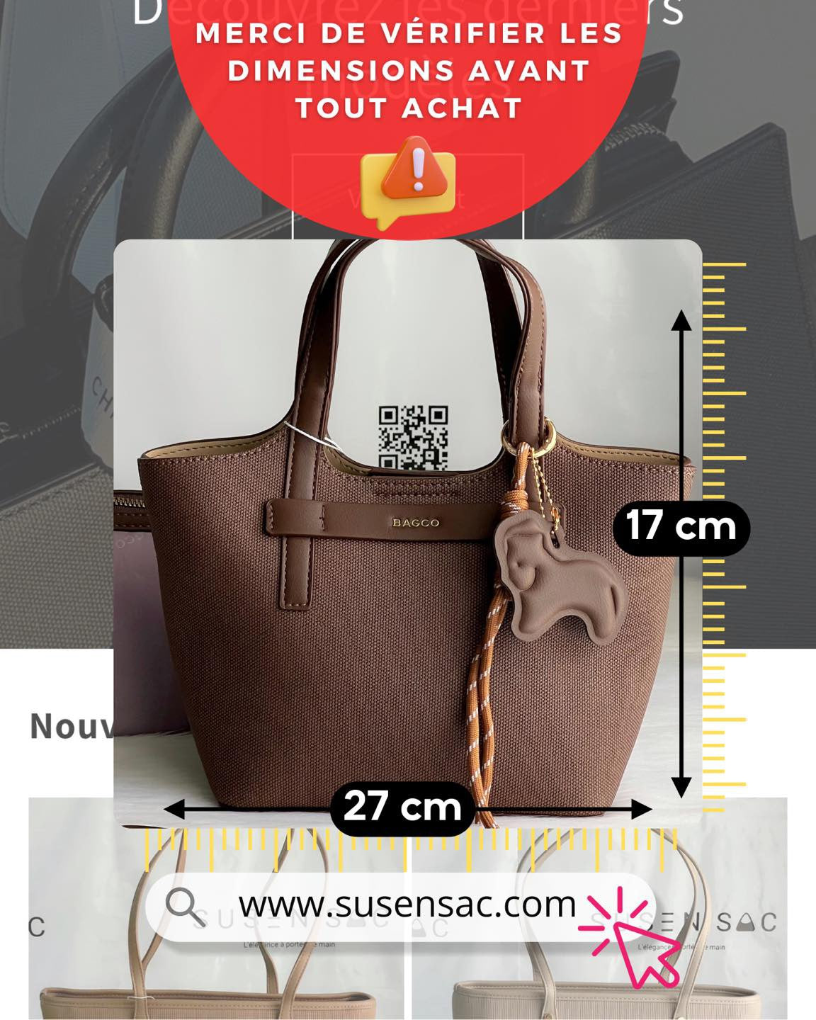Sac à main BAGCO avec pochette – Élégance minimaliste