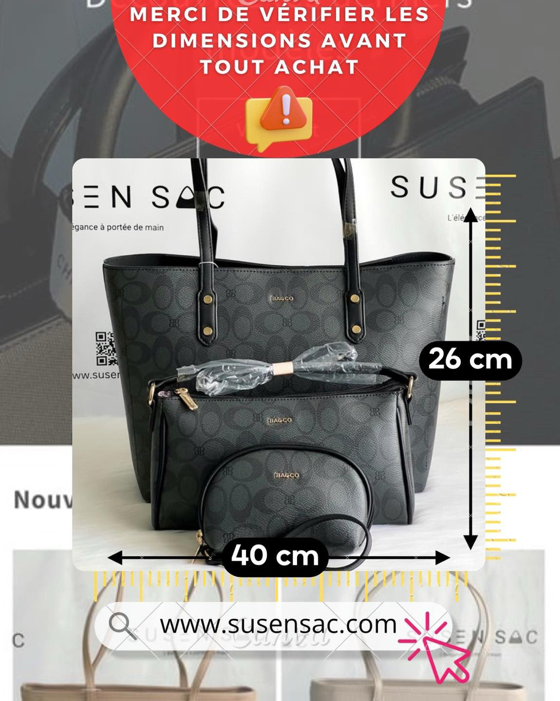 Set 3 pièces Bagco – Élégance et polyvalence au quotidien