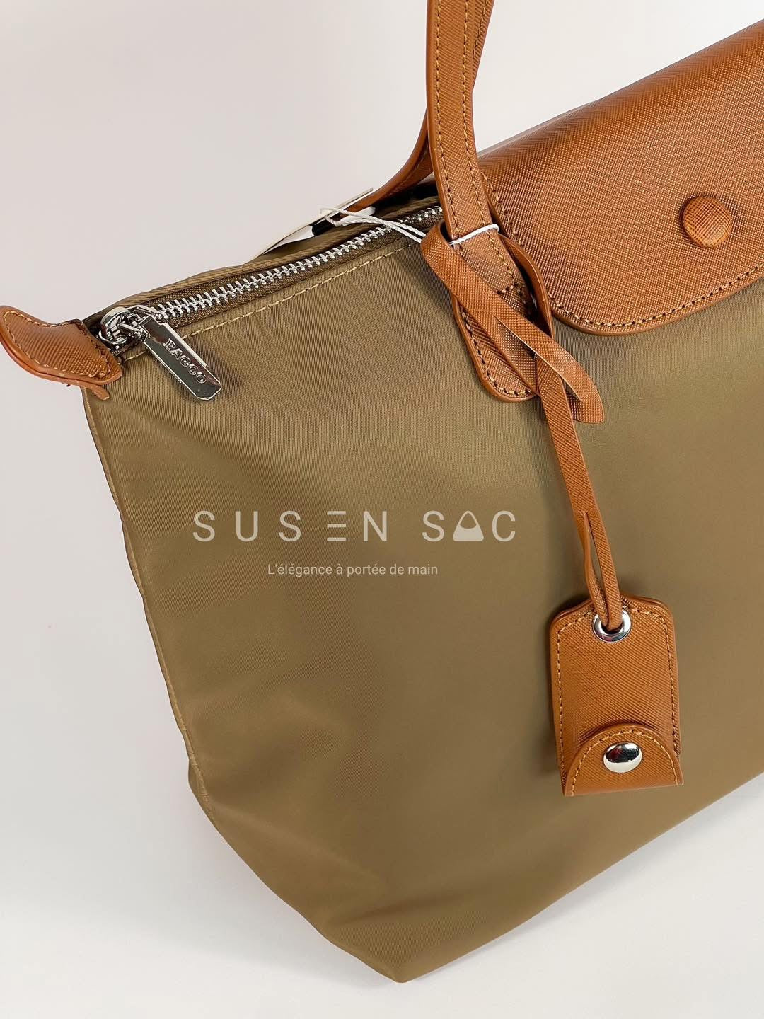 Sac épaule Bagco — style Longchamp, léger et déperlant