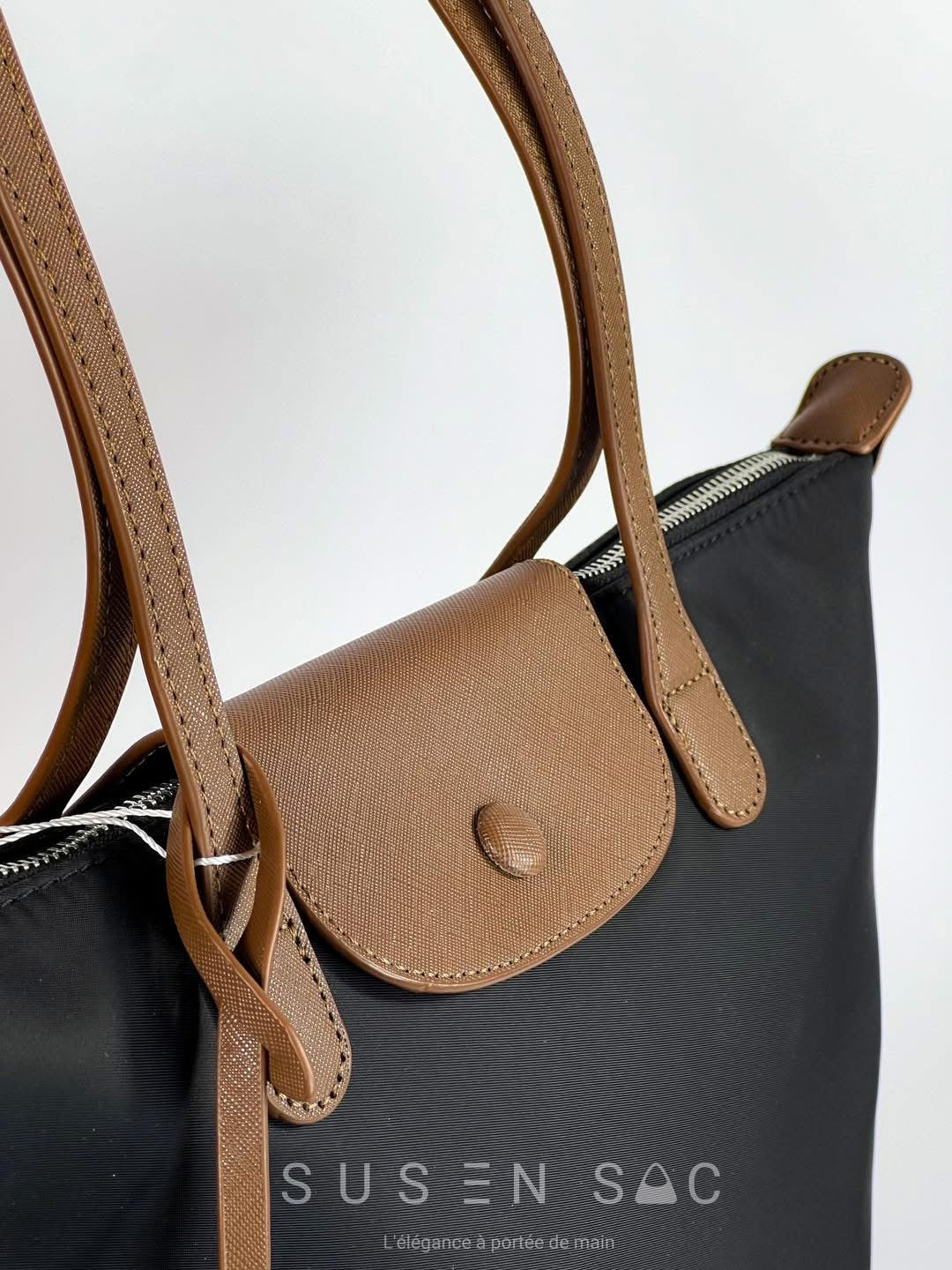 Sac épaule Bagco — style Longchamp, léger et déperlant