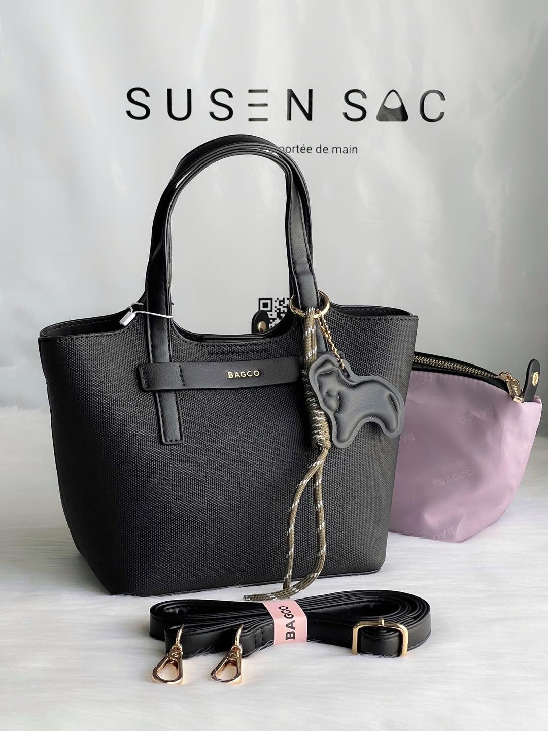 Sac à main BAGCO avec pochette – Élégance minimaliste