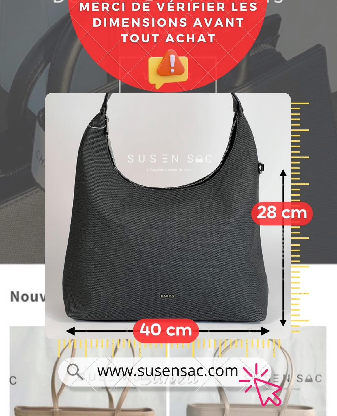 Sac épaule Bagco — Simplicité & Raffinement