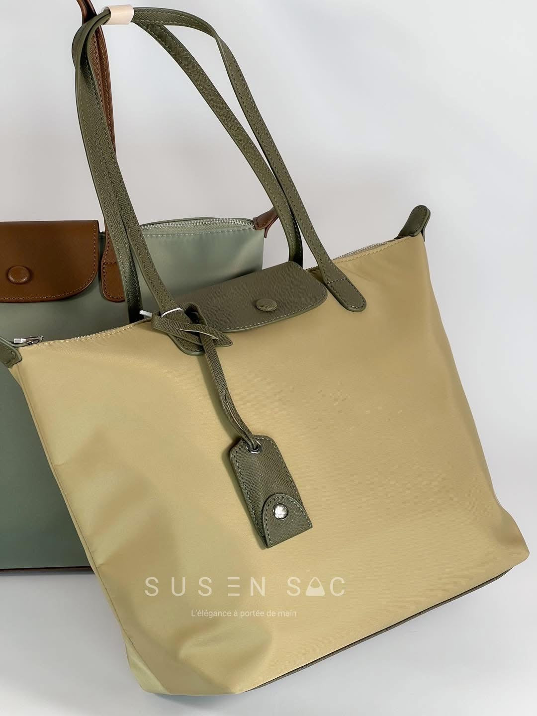 Sac épaule Bagco — style Longchamp, léger et déperlant