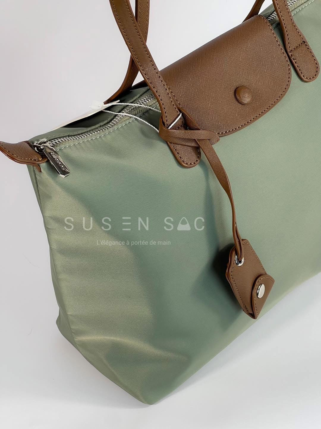 Sac épaule Bagco — style Longchamp, léger et déperlant