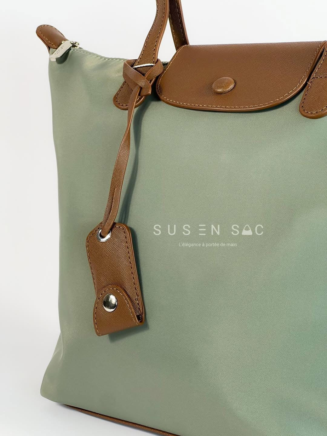 Sac épaule Bagco — style Longchamp, léger et déperlant