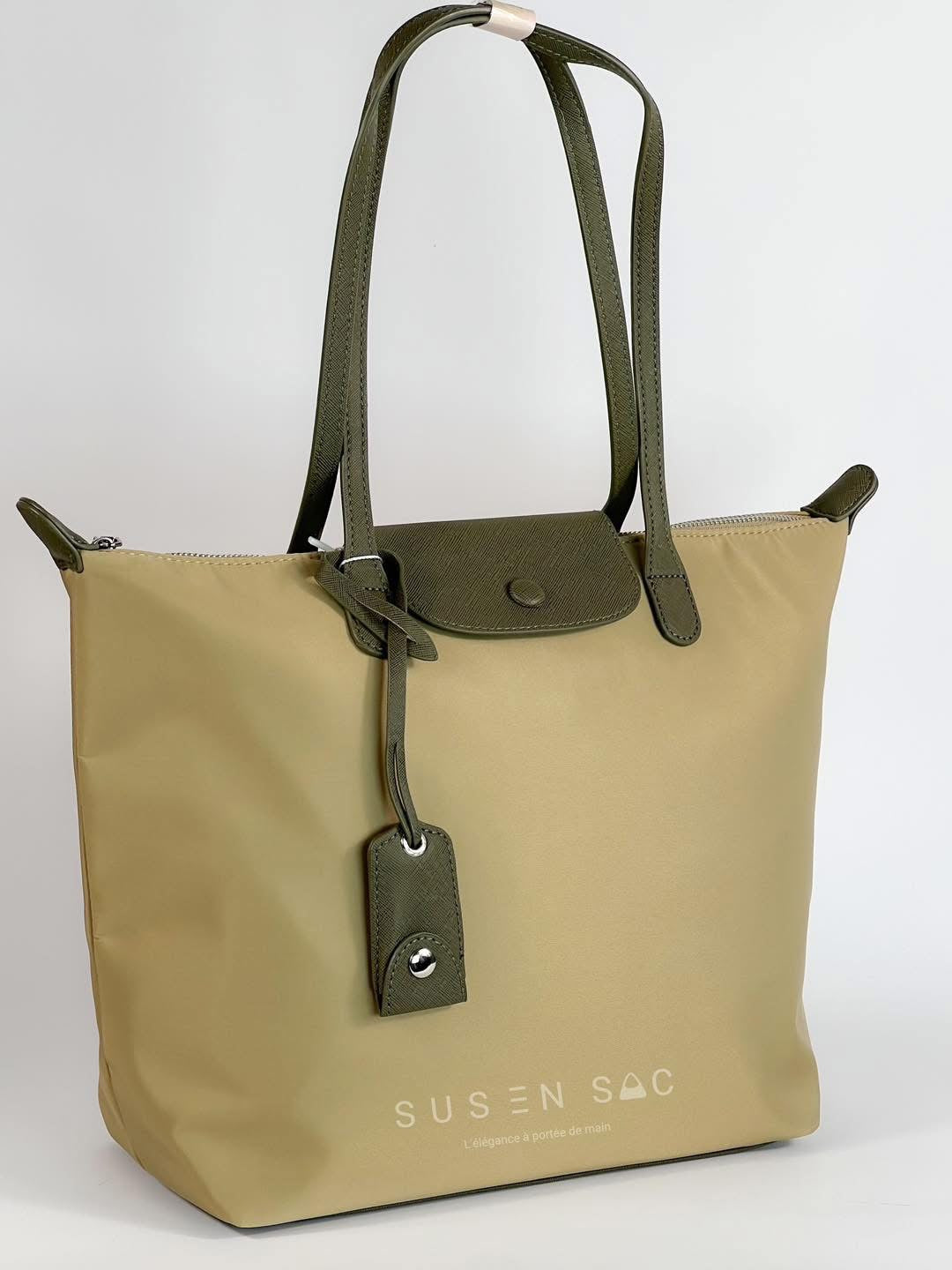 Sac épaule Bagco — style Longchamp, léger et déperlant