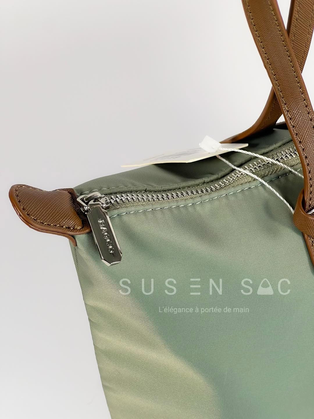 Sac épaule Bagco — style Longchamp, léger et déperlant