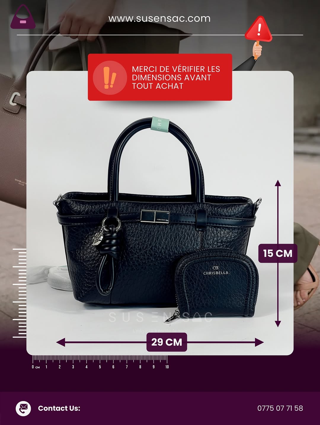 Sac CHRISBELLA – Raffinement Texturé & Élégance Structurée