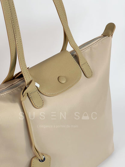Sac épaule Bagco — style Longchamp, léger et déperlant