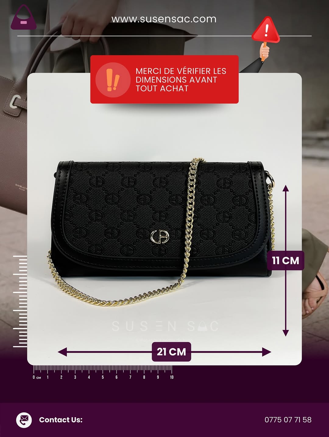 Sac Bandoulière Chrisbella Signature – Chaîne Élégante & Fermoir Raffiné