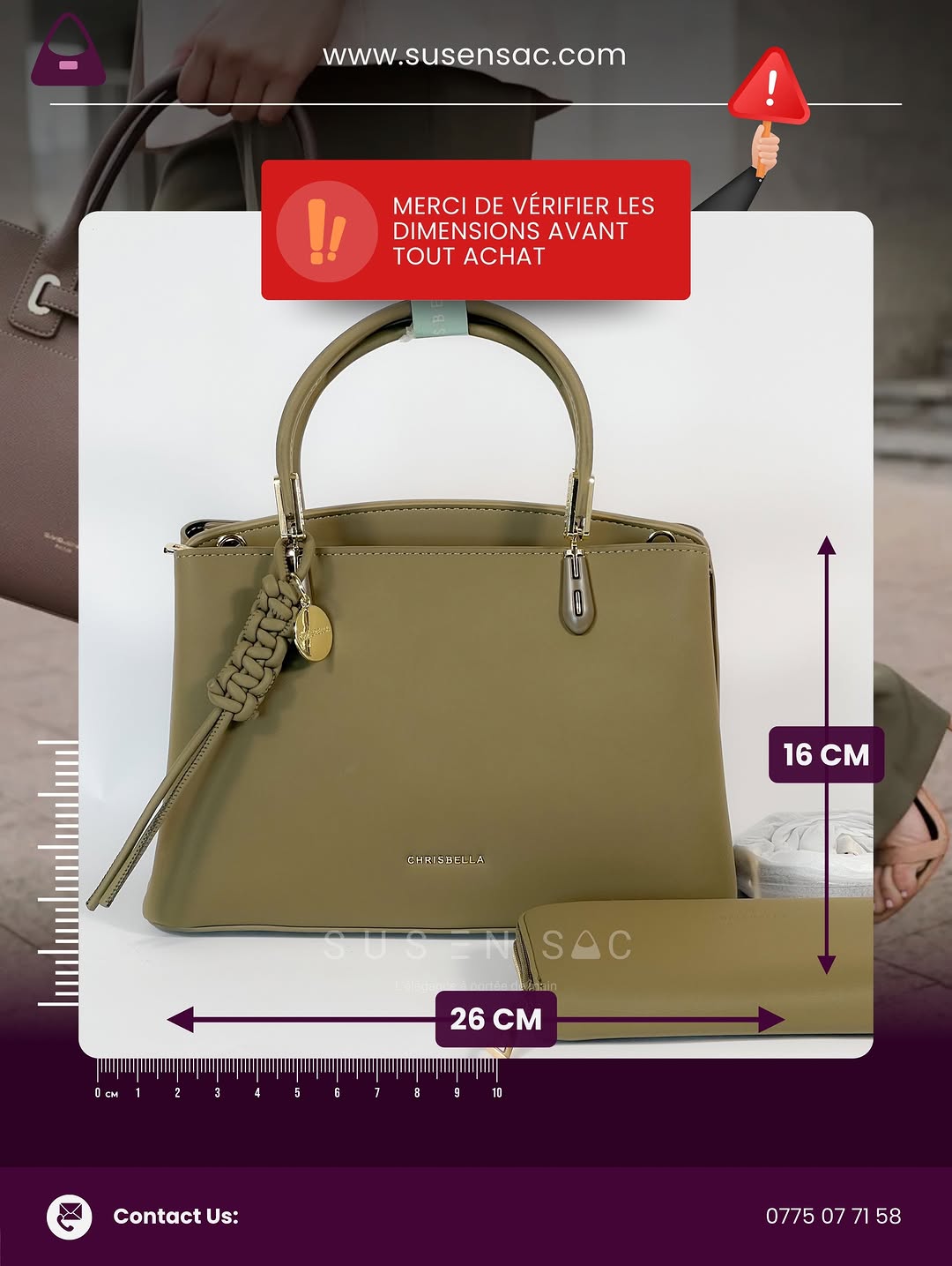 Sac à Main CHRISBELLA – Élégance & Détails Raffinés