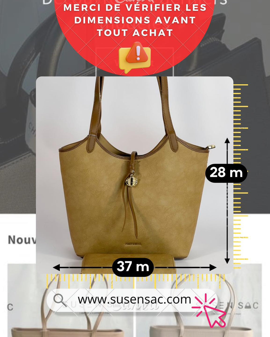 Sac à main Chrisbella avec porte-monnaie – Élégance et praticité au quotidien (Copie)