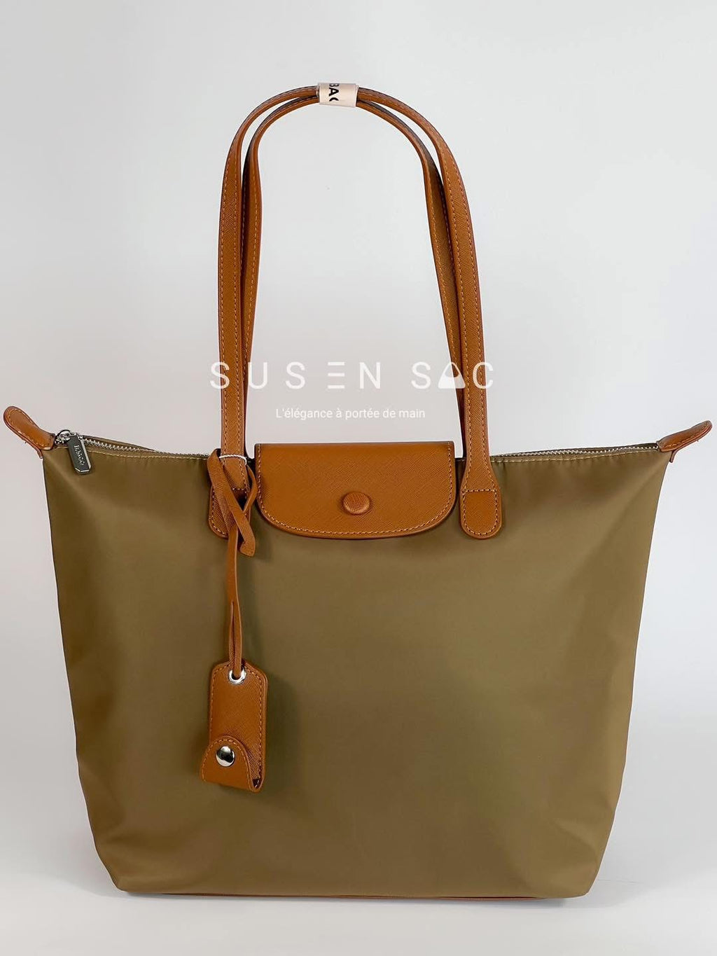 Sac épaule Bagco — style Longchamp, léger et déperlant