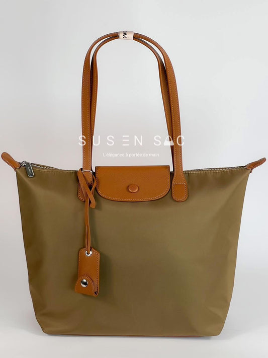 Sac épaule Bagco — style Longchamp, léger et déperlant