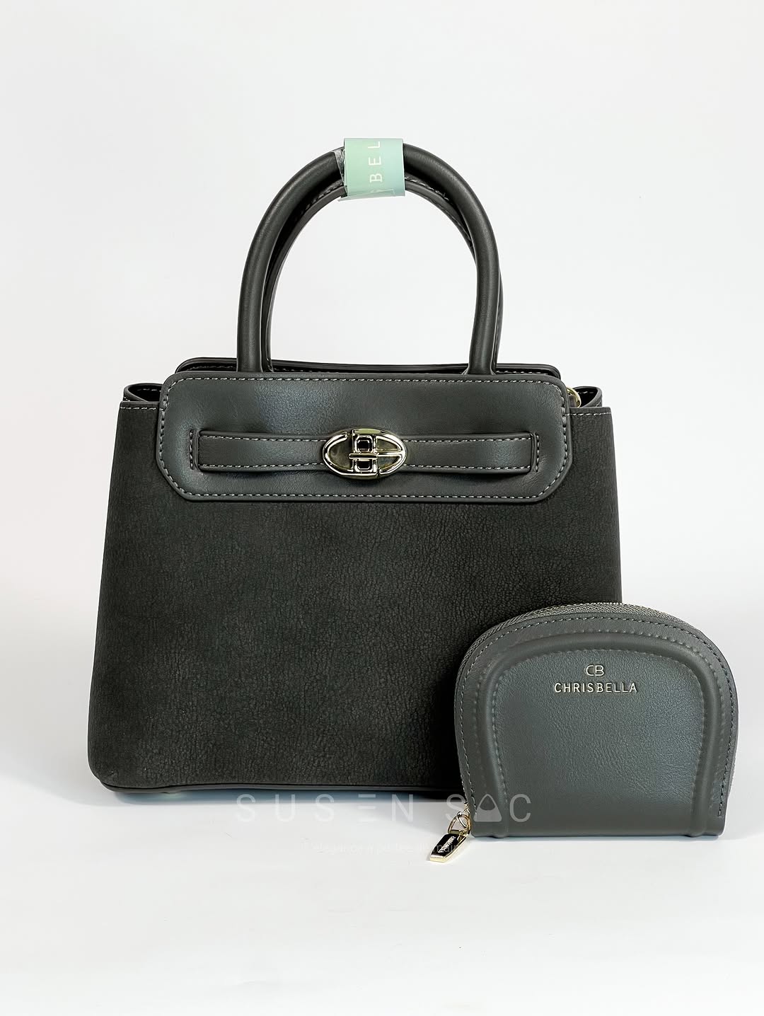 Sac CHRISBELLA – Élégance Structurée & Pochette Assortie