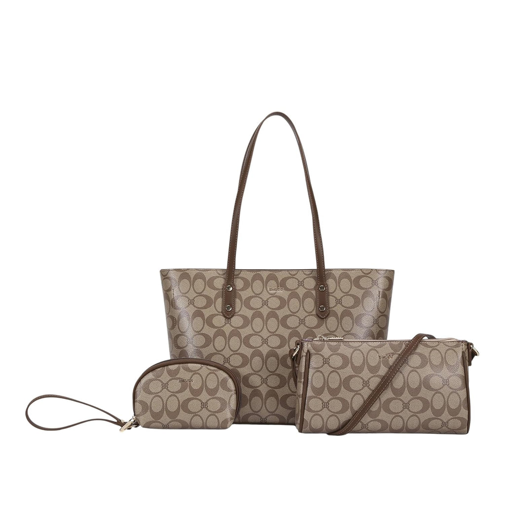 Sac à Main BAGCO 3 Pièces – Grand Sac Cabas + Bandoulière + Pochette Élégante