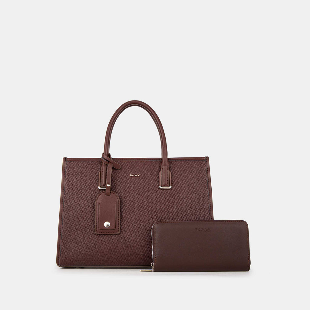 Sac à main BAGCO élégant avec pochette assortie