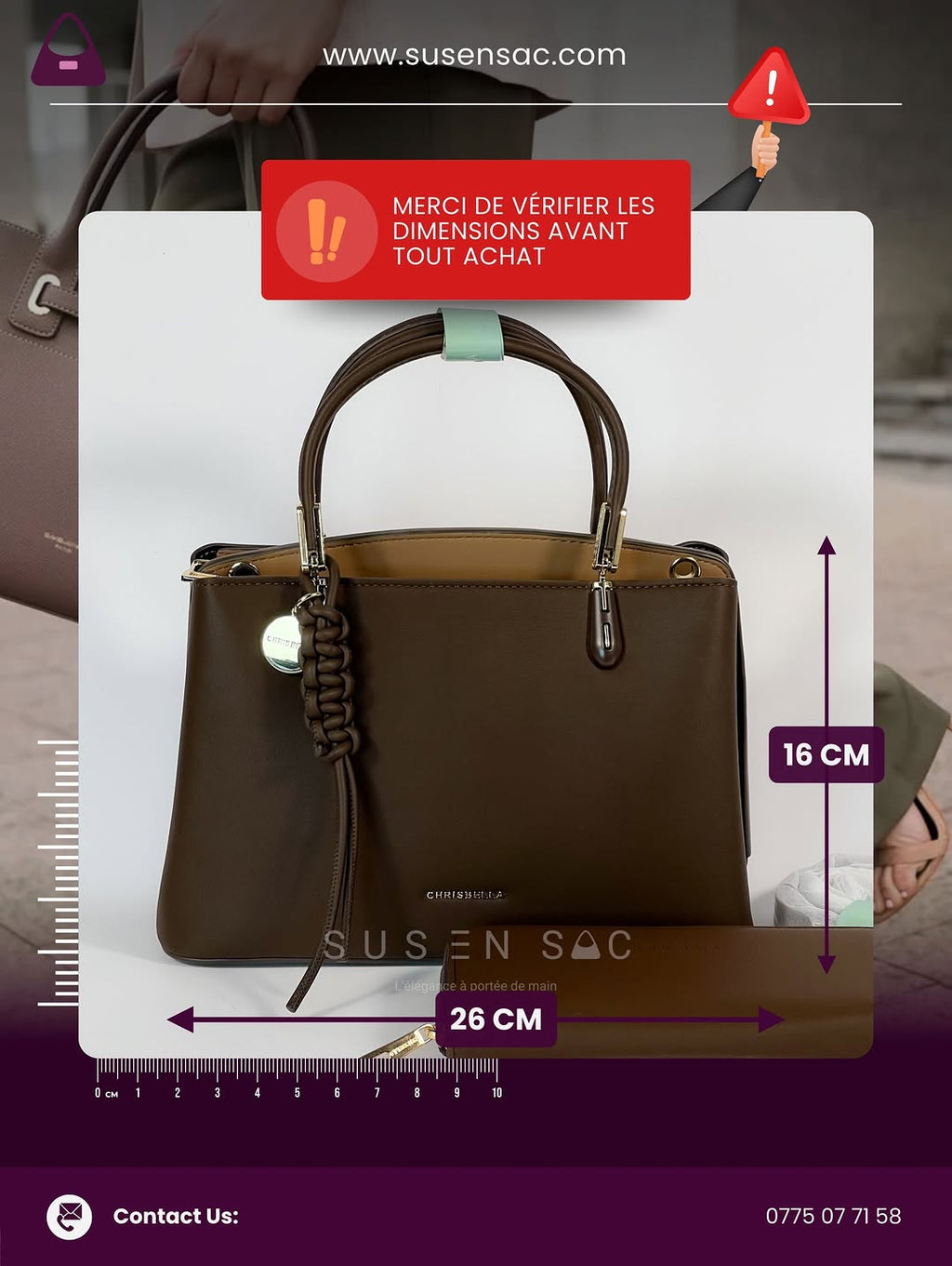 Sac à Main CHRISBELLA – Élégance & Détails Raffinés (Copie)