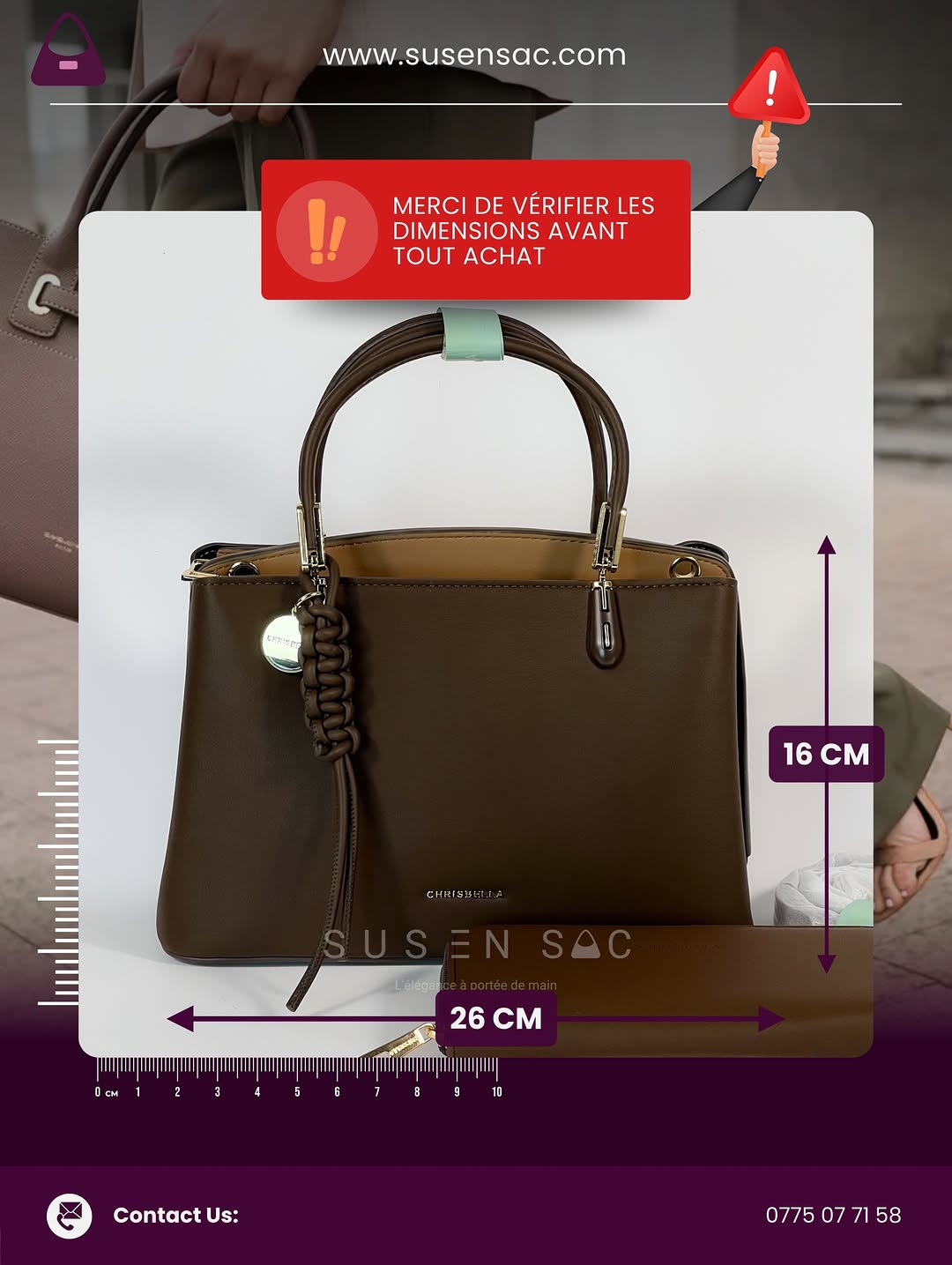 Sac à Main CHRISBELLA – Élégance & Détails Raffinés (Copie)