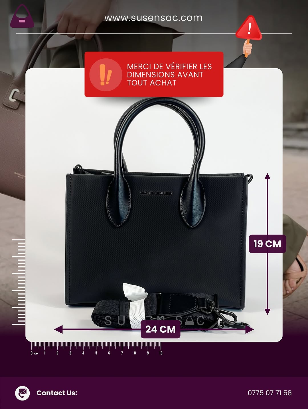 Sac à main femme David Jones – Design structuré, élégant et fonctionnel