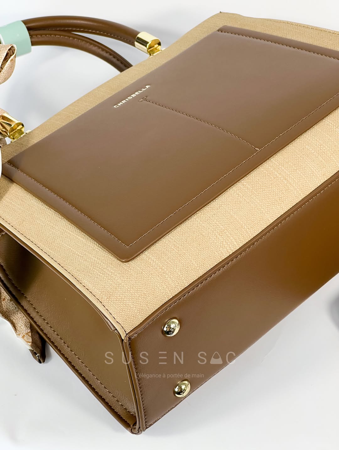Sac CHRISBELLA – Élégance Structurée & Pochette Assortie