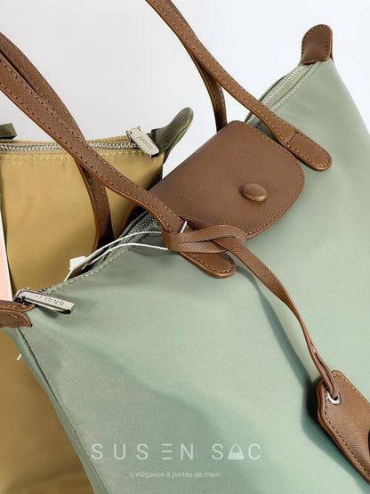 Sac épaule Bagco — style Longchamp, léger et déperlant